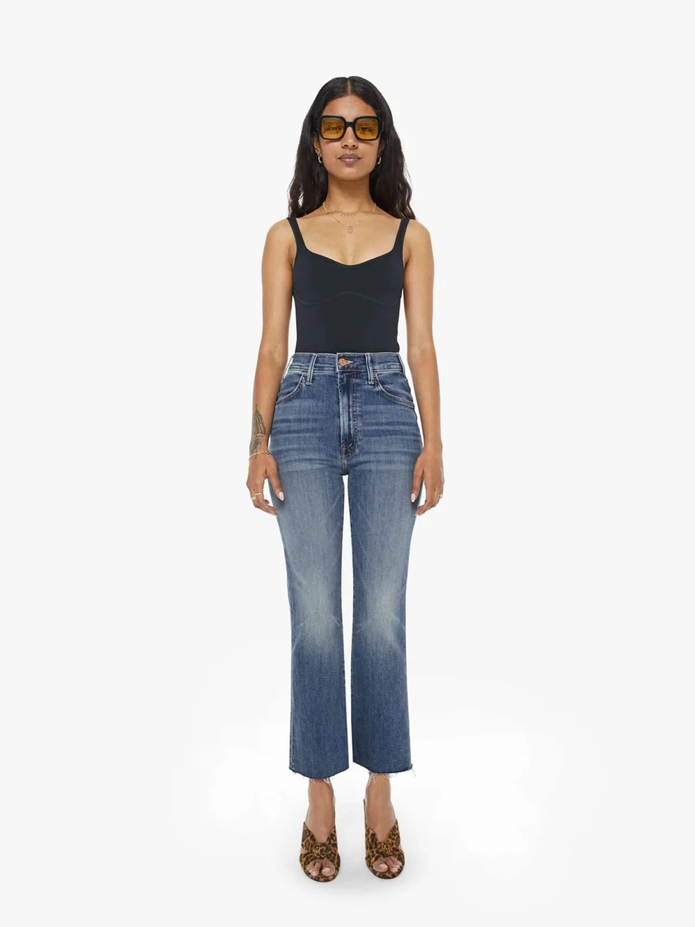 NWT Size 31 Mother Denim The Hustler Ankle Fray Jeans in Healing Jar - Picture 3 of 12